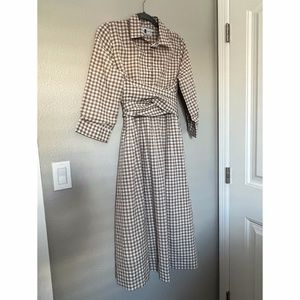 Dainty Jewells Tan Gingham Dress